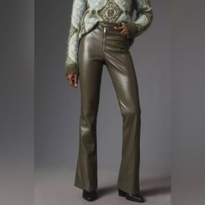 Anthropologie Avec Les Filles Faux Leather Kick-Flare Pants